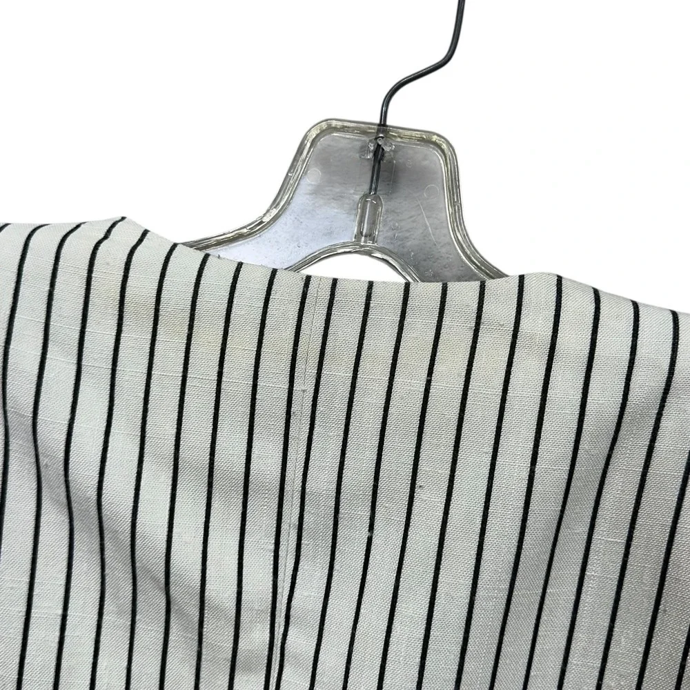 Vintage Kasper Blazer Womens 16 Black Pinstripe Double Breasted‎ 80s Nautical